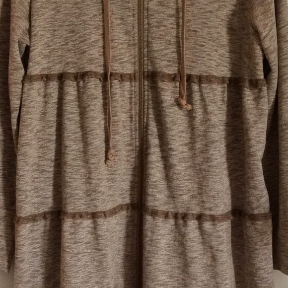 Jodifl Ruffled Zip Up Hoodie, Size M - Picture 2 of 9